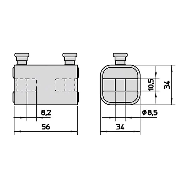 VIRO BLOCCA CATENA SERIE 4228 PER CATENE CON SEZIONE DA MM 5-8