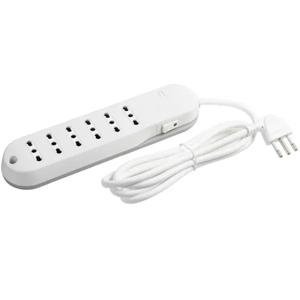 BTICINO MULTIPRESA SLIM6 6 PRESE CAVO DA MT1,5 SPINA 10A BIANCO