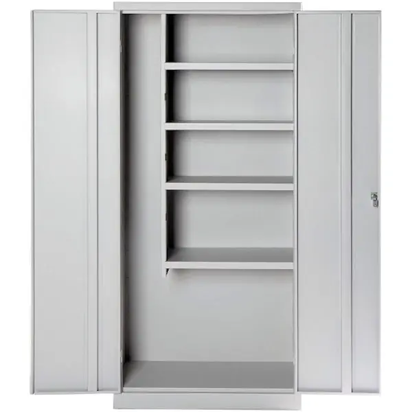 MOBILE IN METALLO PORTASCOPE CON 2 ANTE MM 770X380X1760 GRIGIO