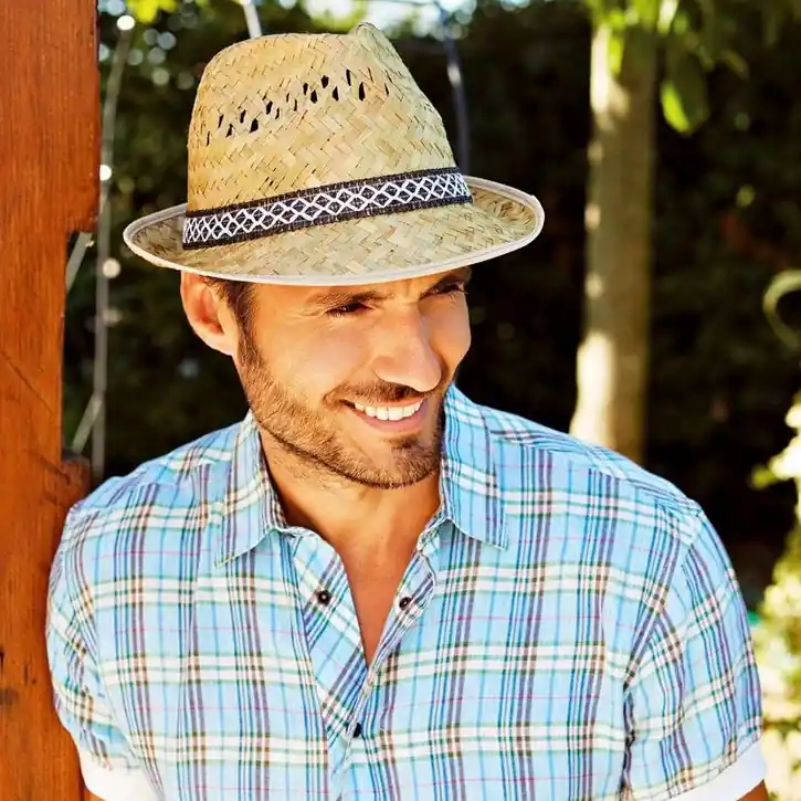 VERDEMAX CAPPELLO ALPINETTO IN PAGLIA NATURALE ART.5026 TG.56-58-60