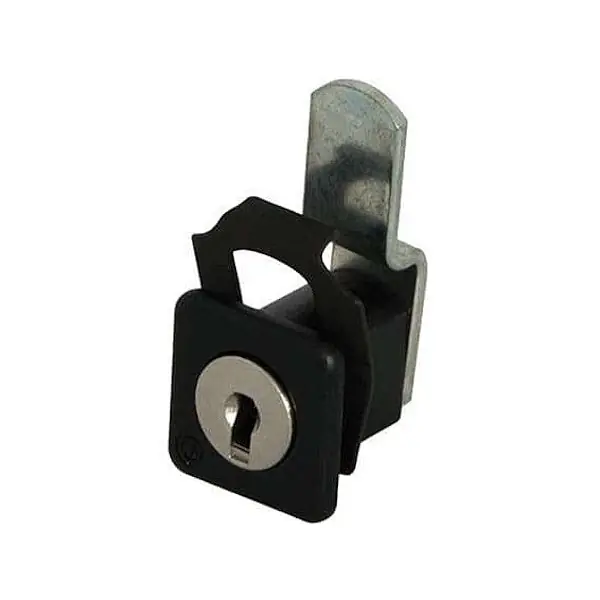 OMR CILINDRO QUADRO CON LEVETTA ROTAZIONE 90° MM21,7X21,7 NERO
