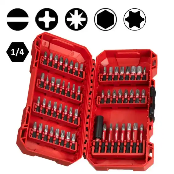 MILWAUKEE SET AVVITATURA SHOCKWAVE IN CASSETTA DI PLASTICA PZ56