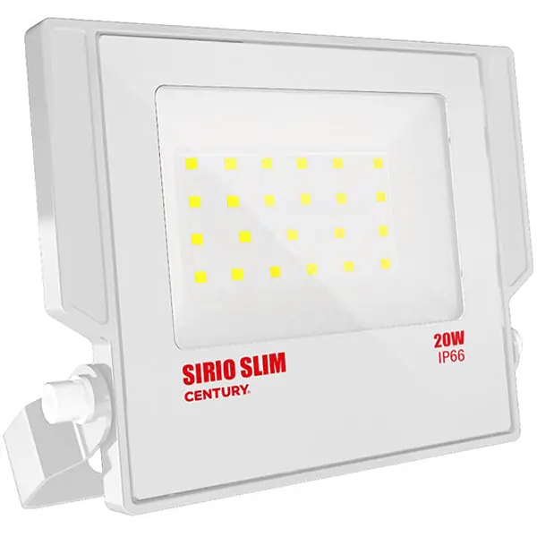 CENTURY PROIETTORE LED SIRIO SLIM 230V 20W 4000K LM1800 IP66 BIANCO