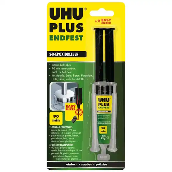 UHU PLUS ENDFEST 90 MIN ADESIVO EPOSSIDICO BICOMPONENTE SIRINGA GR15