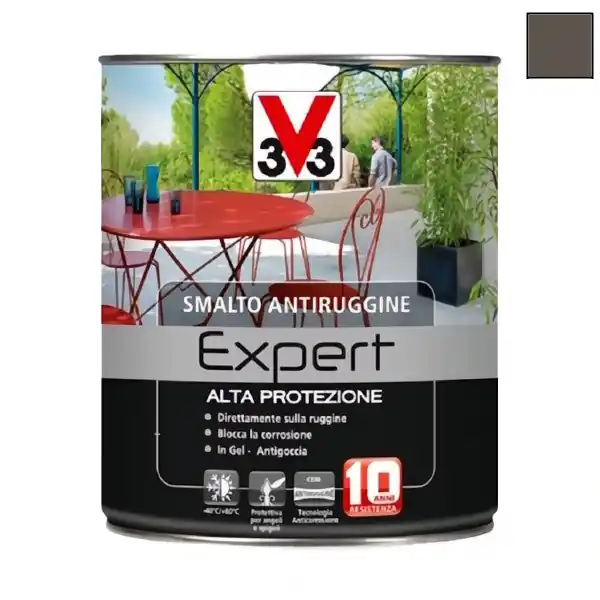 V33 SMALTO ANTIRUGGINE ALTA PROTEZIONE EXPERT MARRONE BRILLANTE LT0,25