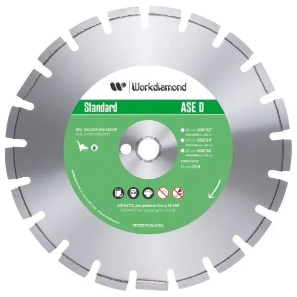 WORKDIAMOND DISCO DIAMANTATO SEGMENTATO PER ASFALTO MOD. ASE D
