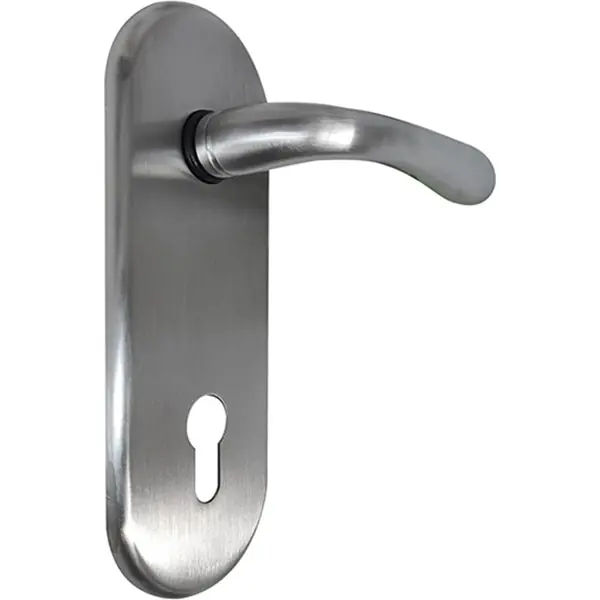 AZZI KIT GUARNITURA INTERNO PORTE CON FORO YALE CROMO SATINATO