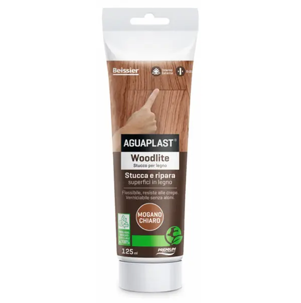 AGUAPLAST WOODLITE STUCCO IN PASTA PER LEGNO MOGANO CHIARO TUBO ML.125