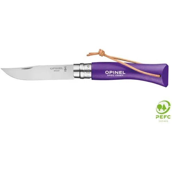 OPINEL COLTELLO AVVENTURIERO CON LACCIO LAMA INOX CM8 CON MANICO