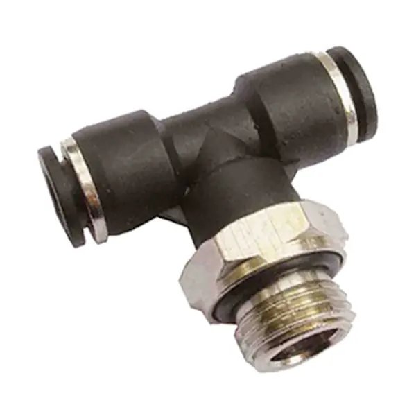 KONFIT RACCORDO A T POLIMERO NERO MASCHIO CENTRALE ART. RP70 D.MM12-1/2"