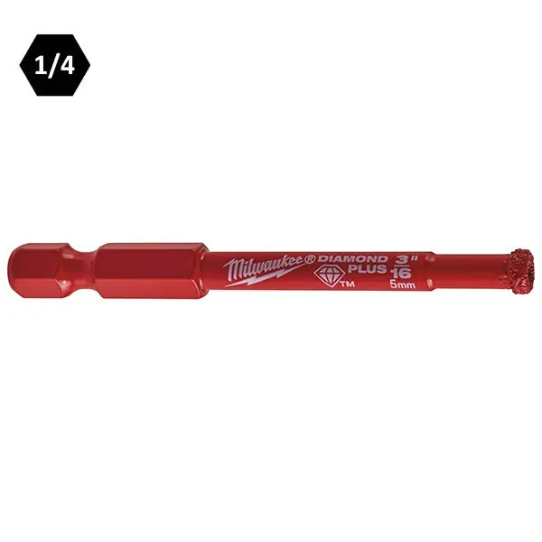 MILWAUKEE PUNTA DIAMANTATA DIAMOND PLUS A SECCO/UMIDO D.MM 5X55