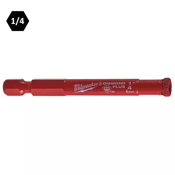 MILWAUKEE PUNTA DIAMANTATA DIAMOND PLUS A SECCO/UMIDO D.MM 6X55