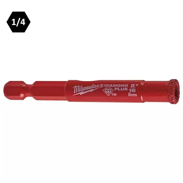 MILWAUKEE PUNTA DIAMANTATA DIAMOND PLUS A SECCO/UMIDO D.MM 8X55