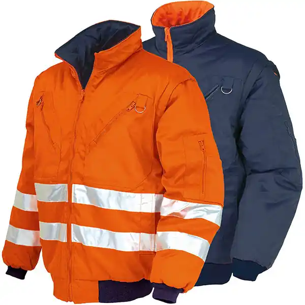 ISSA GIUBBINO PILOT REVERSIBILE ALTA VISIBILITA‘ ARANCIO FLUO TG.XL
