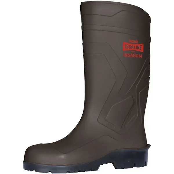 ISSA STIVALE DA LAVORO ISSAGUM IN PVC COLORE MARRONE SRA N45