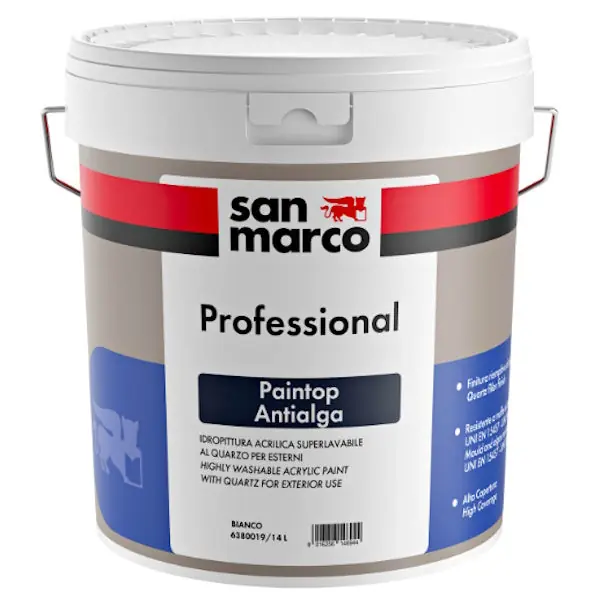 SAN MARCO PAINTOP ANTIALGA BIANCO LT14 IDROPITTURA LAVABILE AL QUARZO