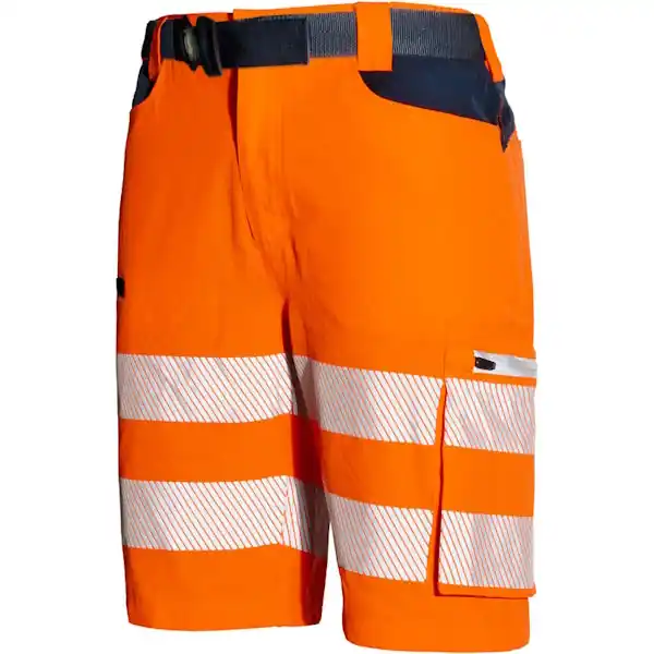 ISSA PANTALONCINO ALTA VISIBILITA‘ LIGHT ARANCIO FLUO/BLU NAVY