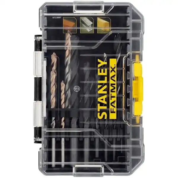 STANLEY SERIE PUNTE PER LEGNO MURATURA E METALLO IN CASSETTA DA PZ 14