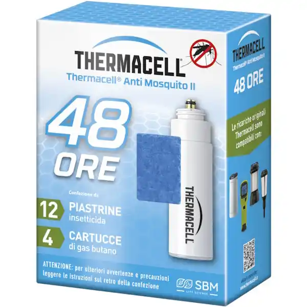 THERMACELL RICARICHE DISPOSITIVO PORTATILE ANTIZANZARE 48H