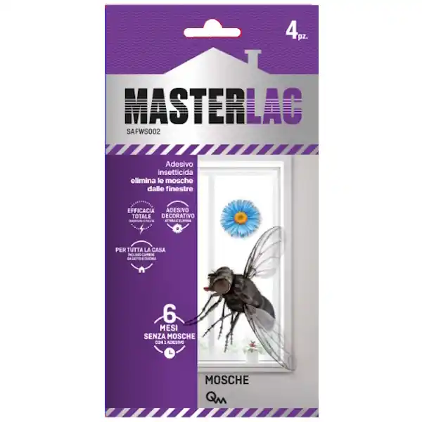 ORMA MASTERLAC FLOWER ADESIVO INSETTICIDA A FORMA DI FIORE PZ. 4