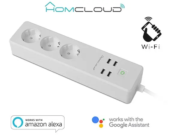 Multipresa Intelligente Wi-Fi 16A Schuko + USB HomCloud