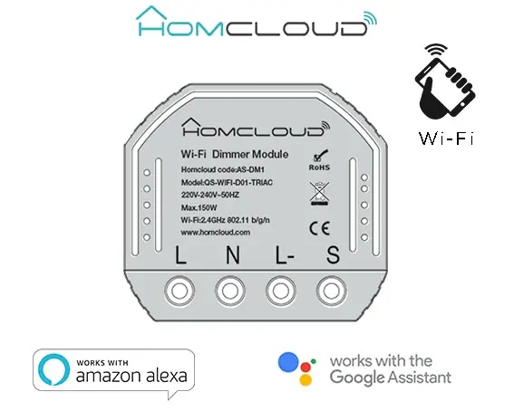 Modulo Dimmer Intelligente Wi-Fi da incasso HomCloud