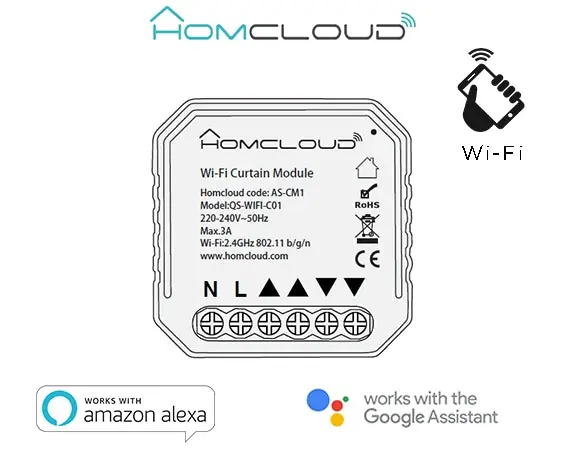 Modulo tapparelle Intelligente Wi-Fi da incasso Homcloud