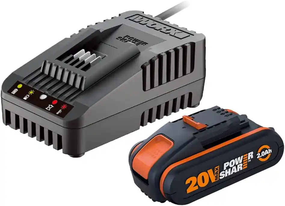 Kit Power Worx 1 batteria 2.0Ah + Caricabatteria Rapido WA3601