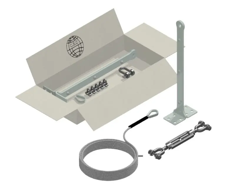 Kit Linea Vita Light Inox Base Piana da mt.8 CSC