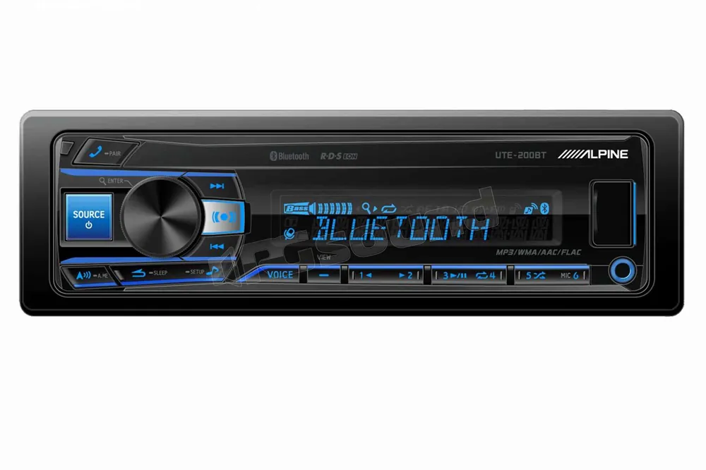 Alpine UTE-200BT ex demo Autoradio 1 Din mechaless con USB/Aux e Bluet
