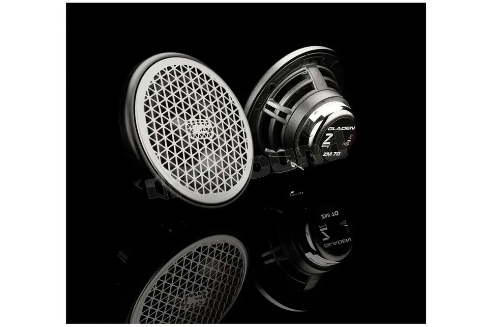 Gladen ZETA ZM 70 SILVER Coppia di midrange High-End 70mm con finitur