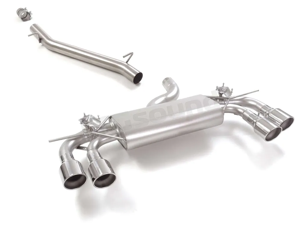 Ragazzon 50.1167.64 Tubo centrale inox + Posteriore inox sdoppiato per