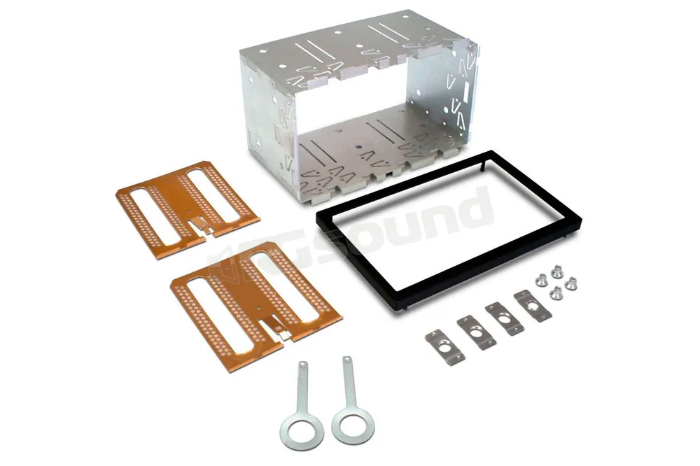 AudioDesign 11.049 kit di fissaggio 2 Din per mascherine 2 ISO 182mm x