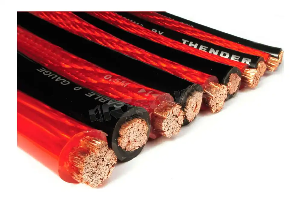 Thender 52-904 Cavo alimentazione 4 AWG 21 mmq, colore rosso Cablagg