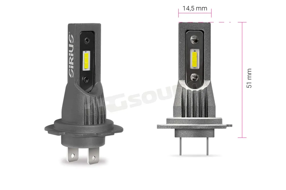BlackLight XL H7 SHORT coppia di lampadine corte LED H7 CSP Illumina