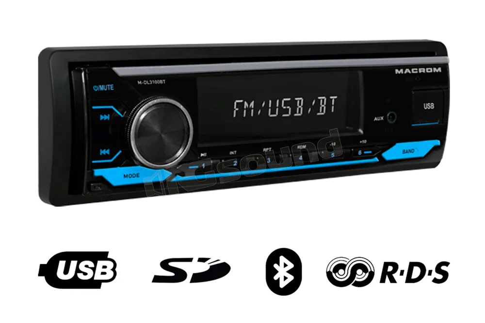 Macrom M-DL3100BT Autoradio 1 din e 2 din Car stereo - Autoradio 1