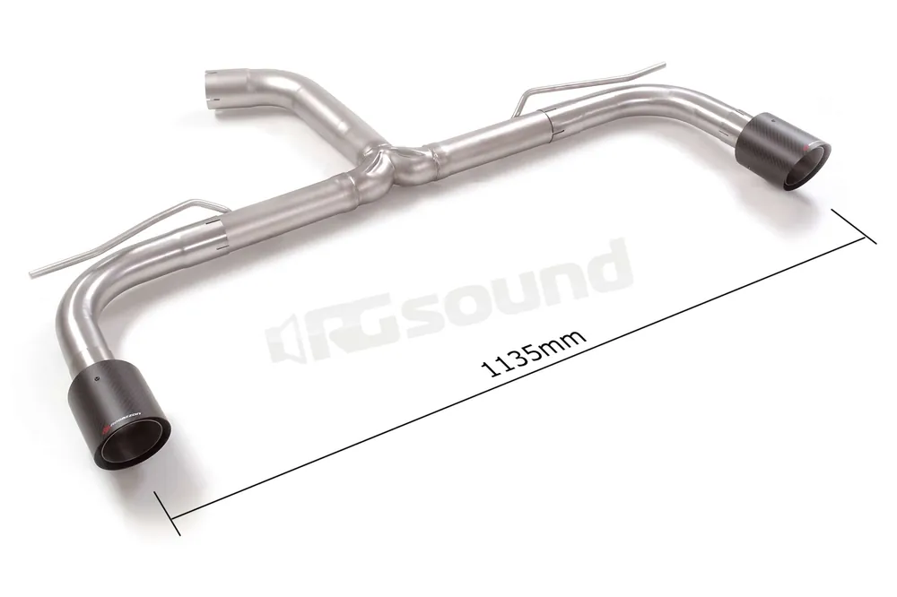 Ragazzon 50.1025.74 Tubo posteriore Gr. N inox sdoppiato con terminali