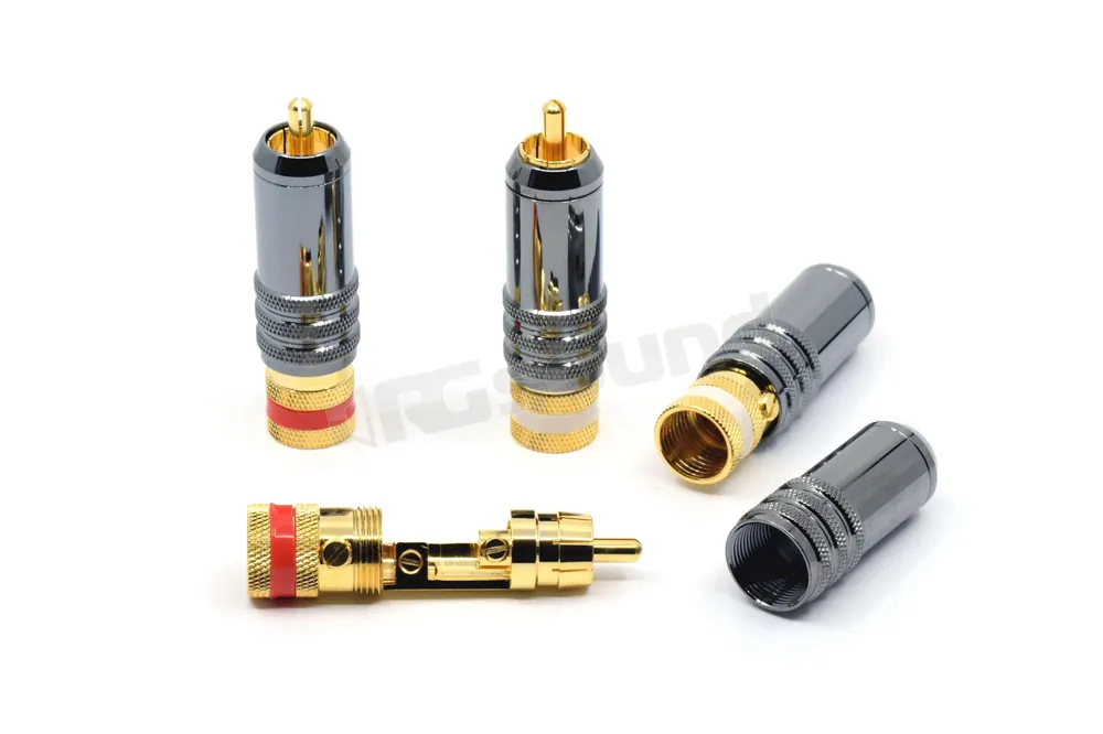 Thender 49-510 connettori RCA hi-end per cavo 10mm (4pz) Cablaggi e