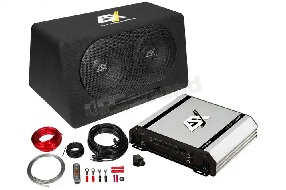 ESX DBP208Q sistema bassreflex con doppio subwoofer 20cm e amplificato