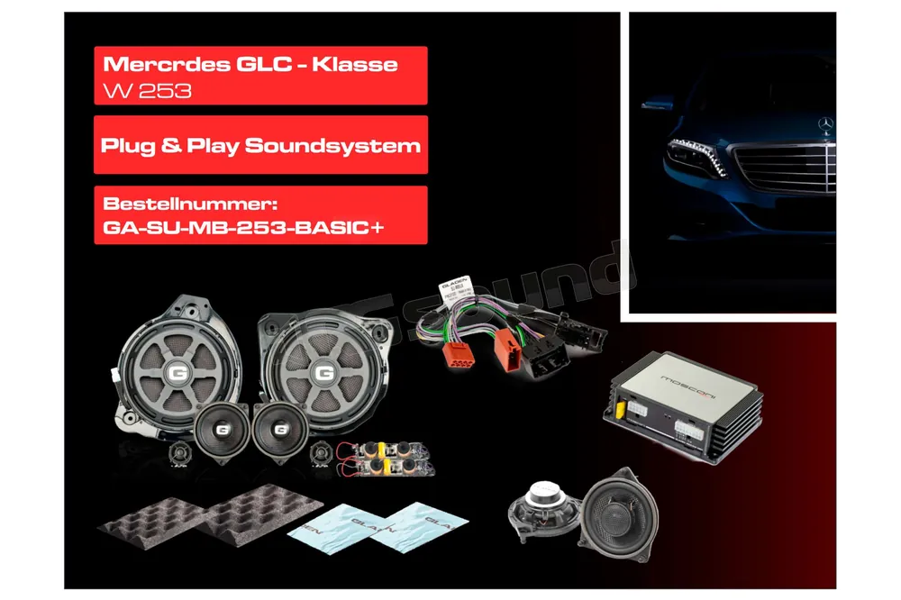 Mosconi SU-MB-253-BASIC+ Kit altoparlanti a 3 vie per Mercedes GLC W 2
