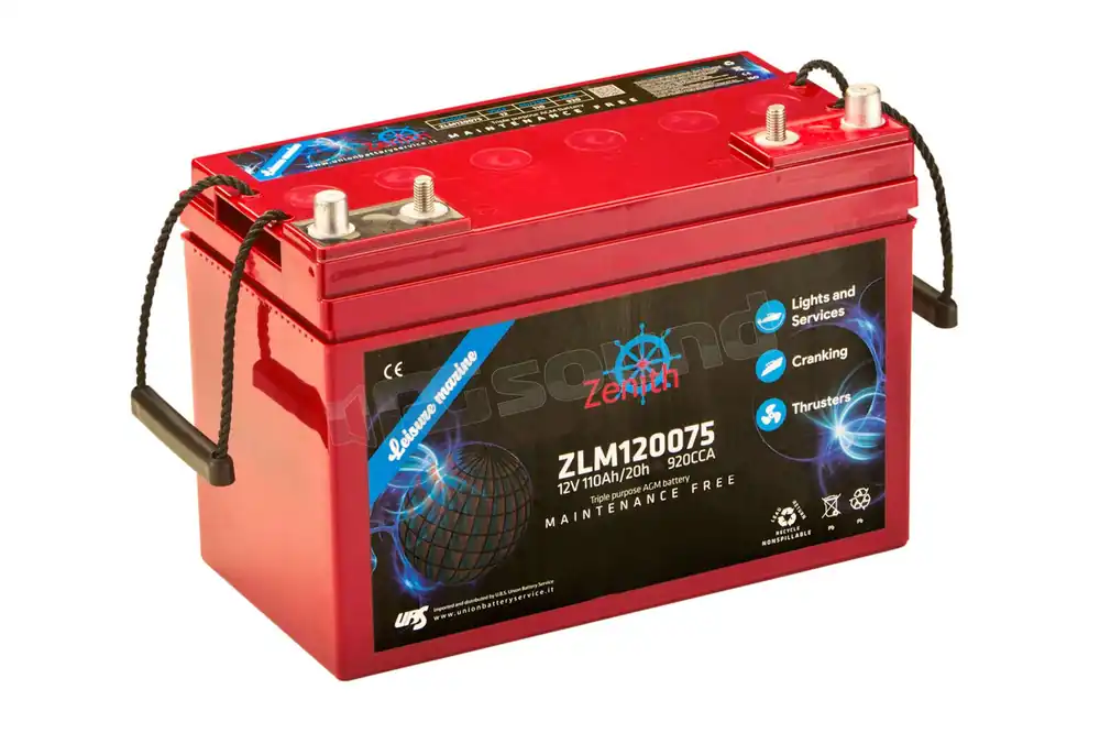 Zenith ZLM120075 Batteria al piombo sigillata AGM dedicata per la naut