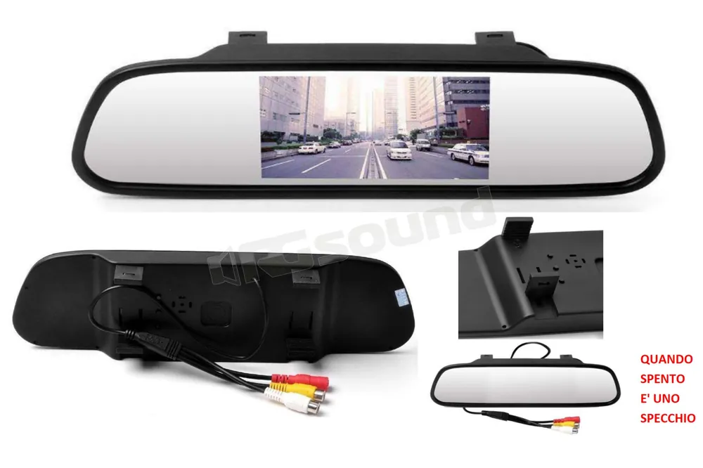 RG Sound DGMS24500 monitor universale per retrovisione - specchio quan