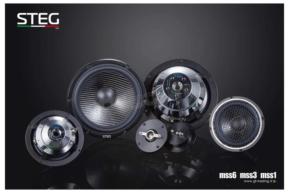 Steg MSS1 MSS3 MSS6 kit 3 vie con woofer 165mm, medio 110mm, tweeter 6