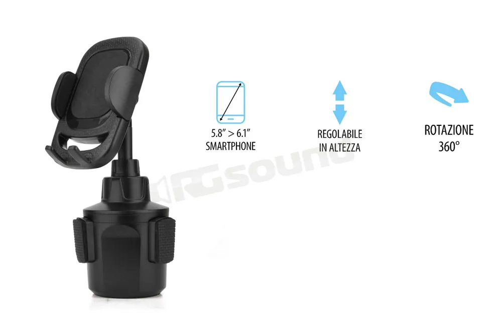 Phonocar 06235 supporto universale regolabile da portabicchiere per sm