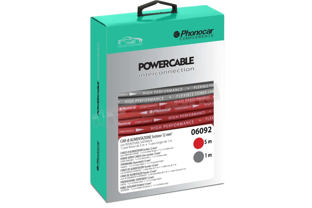 Phonocar 06092 Kit cavi di alimentazione per amplificatori - 50 A - Se