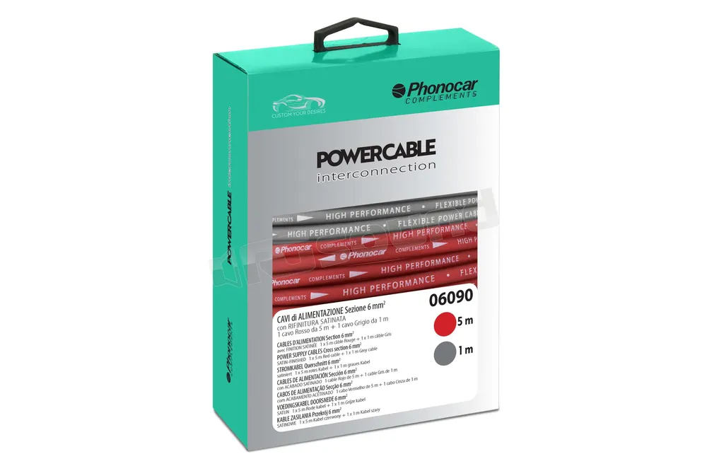 Phonocar 06090 Kit cavi di alimentazione per amplificatori - 30 A - Se