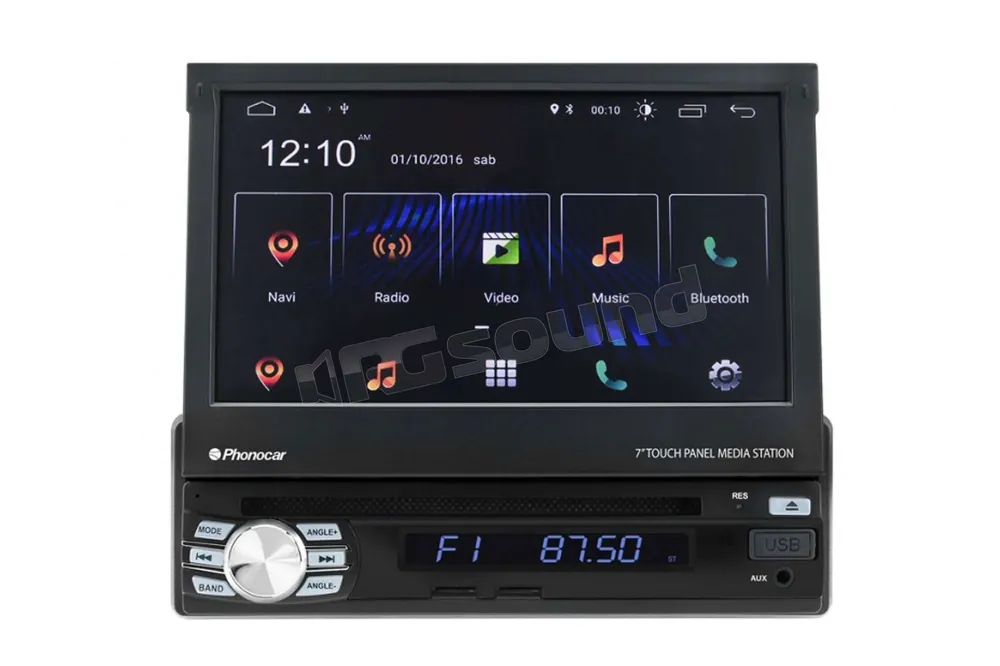 Phonocar VM045E con DAB+, sistema Android 10.0, monitor 7‘‘ a scompars