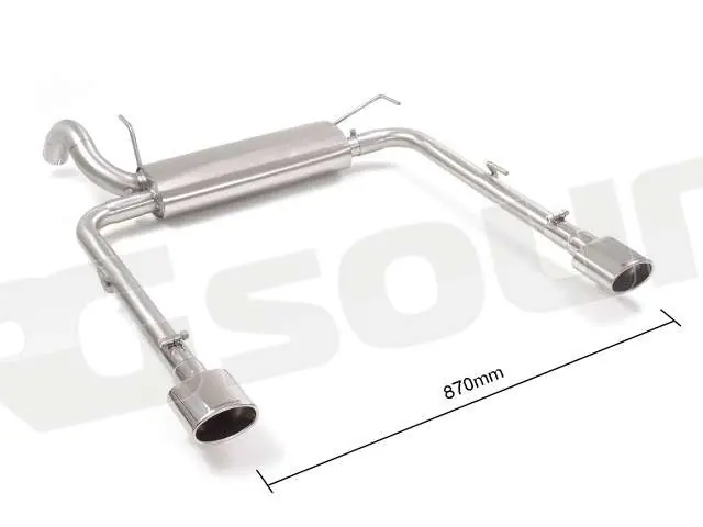 Ragazzon 50.0781.10 Posteriore inox sdoppiato con terminali ovali per