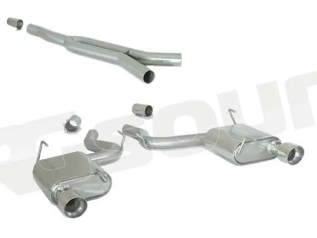 Ragazzon 50.0714.61 Tubo centrale + Posteriore inox sdoppiato con term