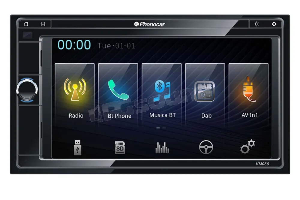 Phonocar VM066 monitor 6,2‘‘ con Phone Link per la connessione di smar
